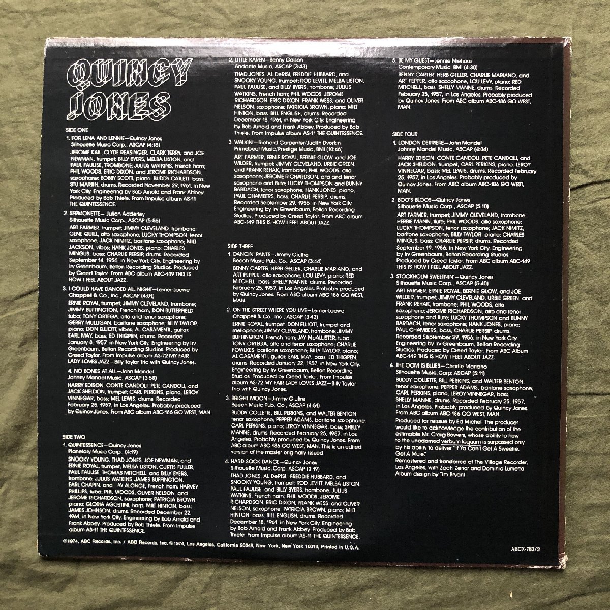 原信夫Collection 美盤 1974年 米国 本国オリジナルリリース盤 Quincy Jones 2枚組LPレコード Mode ジャズ_画像2
