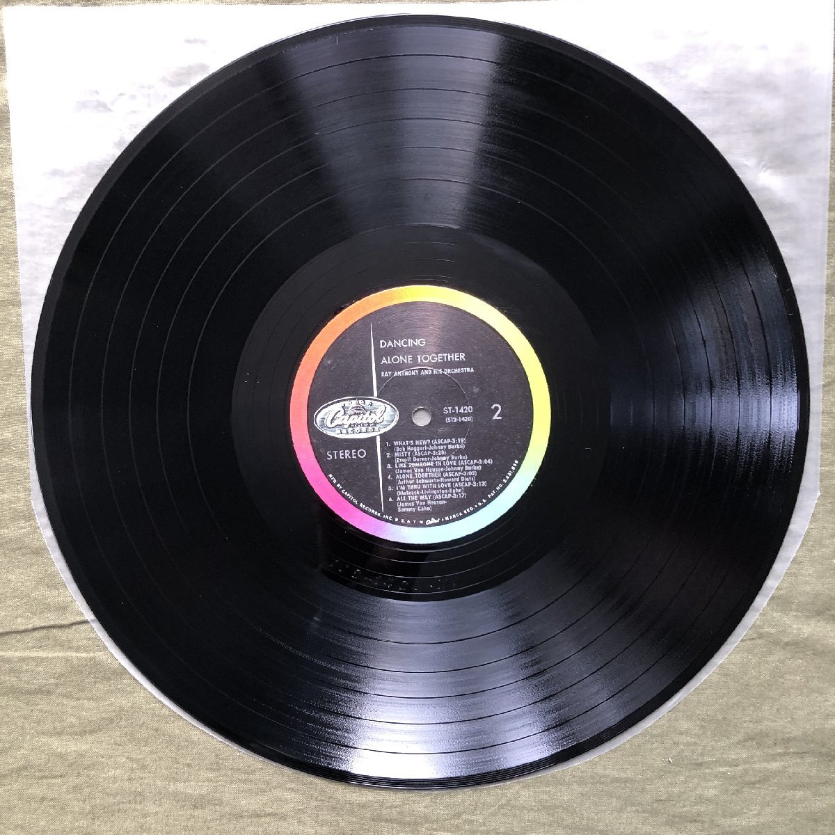 原信夫Collection 激レア 1960年 米国 本国オリジナルリリース盤 Ray Anthony & His Orchestra LPレコード Dancing Alone Togetherの画像9