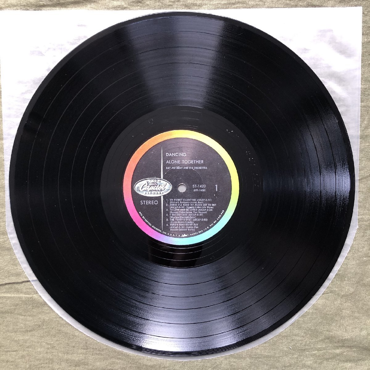 原信夫Collection 激レア 1960年 米国 本国オリジナルリリース盤 Ray Anthony & His Orchestra LPレコード Dancing Alone Togetherの画像8