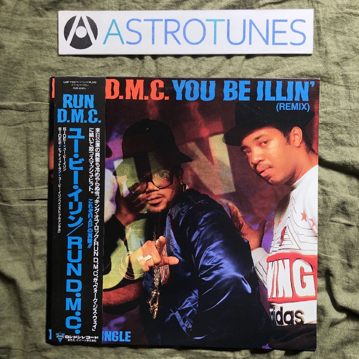 傷なし美盤 美ジャケ ほぼ新品 1986年 国内初盤 Run DMC Run-D.M.C. LPレコード You Be Illin' (Remix) 帯付 Rap Hip-hop 両面マト111_画像1