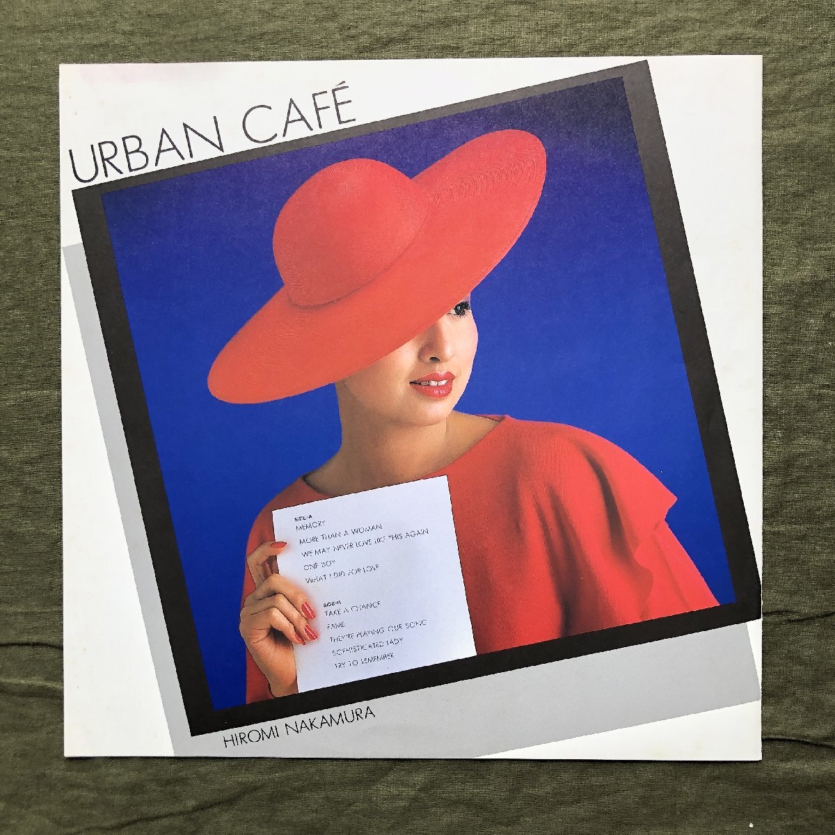 良盤 美ジャケ 激レア 両面マト111 1984年 仲村裕美 LPレコード アーバン・カフェ Urban Cafe 帯付 宮本典子 松木恒秀 森園勝敏 秋山一将_画像6