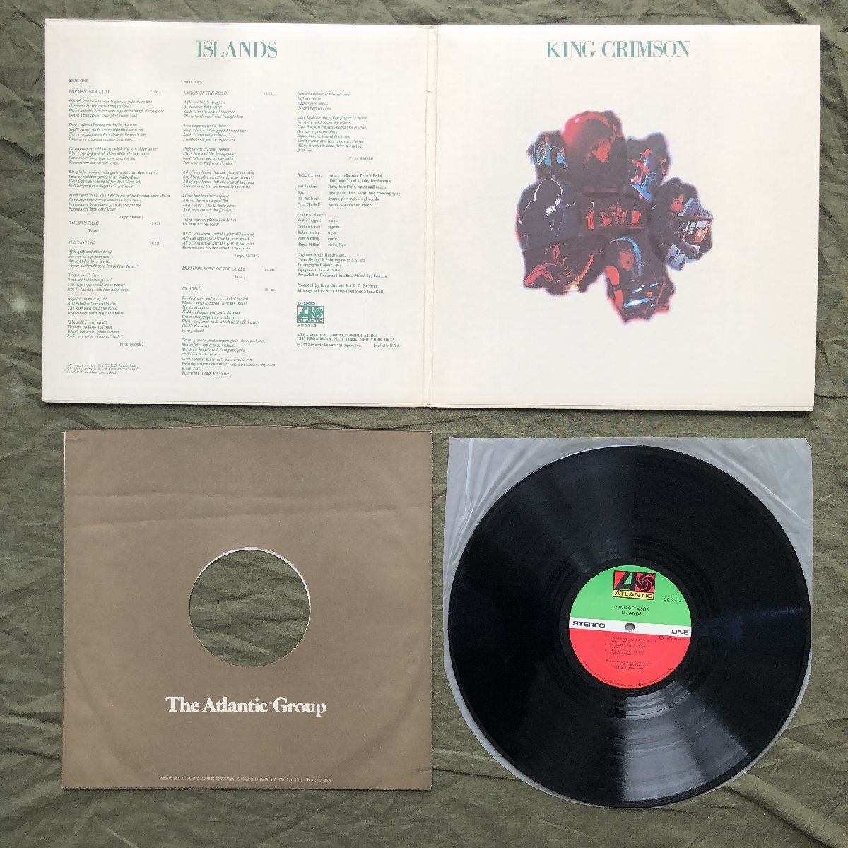  царапина нет прекрасный запись 1972 год SD 7212 американский первый запись King * Crimson King Crimson LP запись Islay nzIslands: Robert Fripp, Peter Sinfield