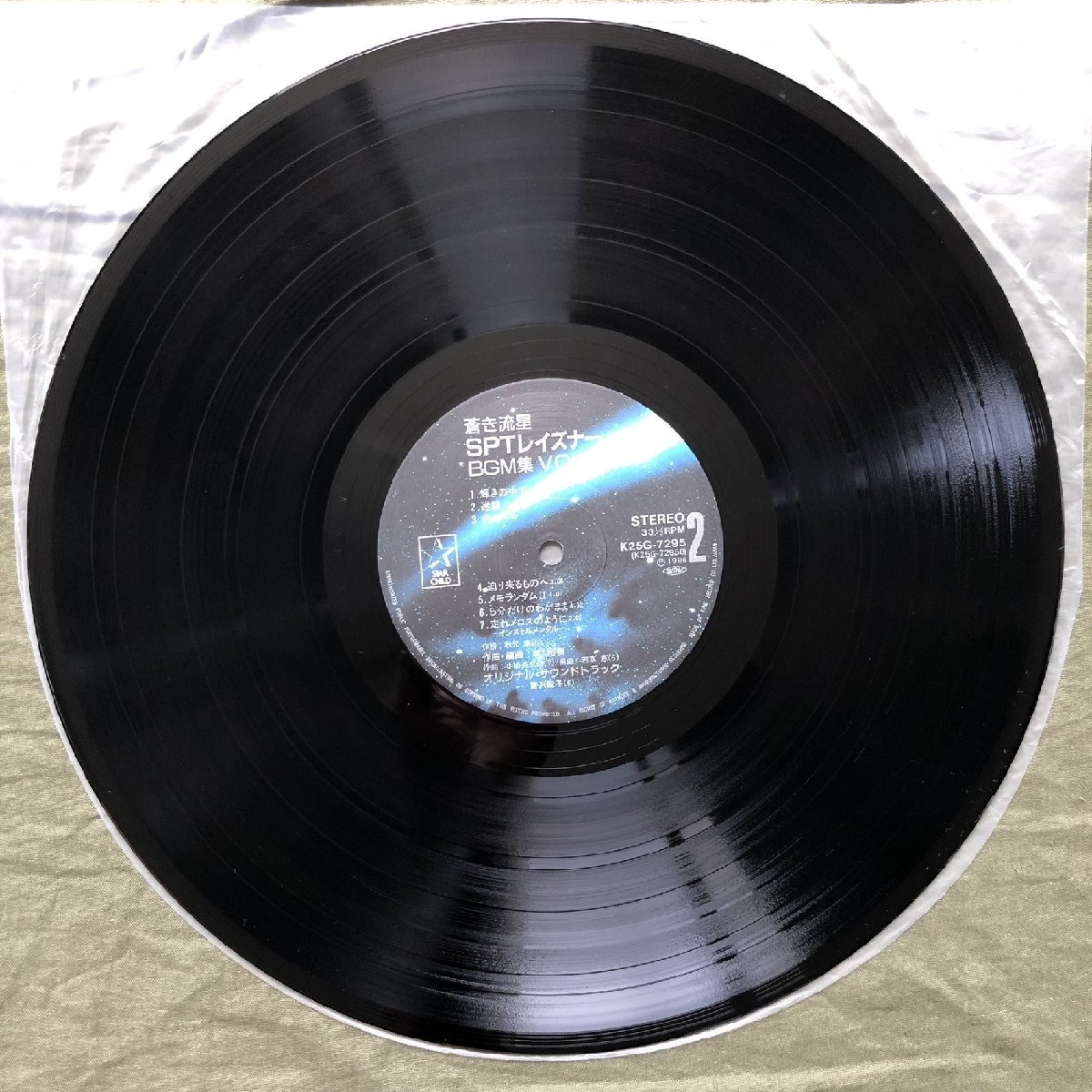  царапина нет прекрасный запись хорошо jacket 1986 год Blue Comet SPT Layzner Blue Comet SPT Layzner LP запись BGM сборник Vol*2 с лентой аниме .... постер есть 