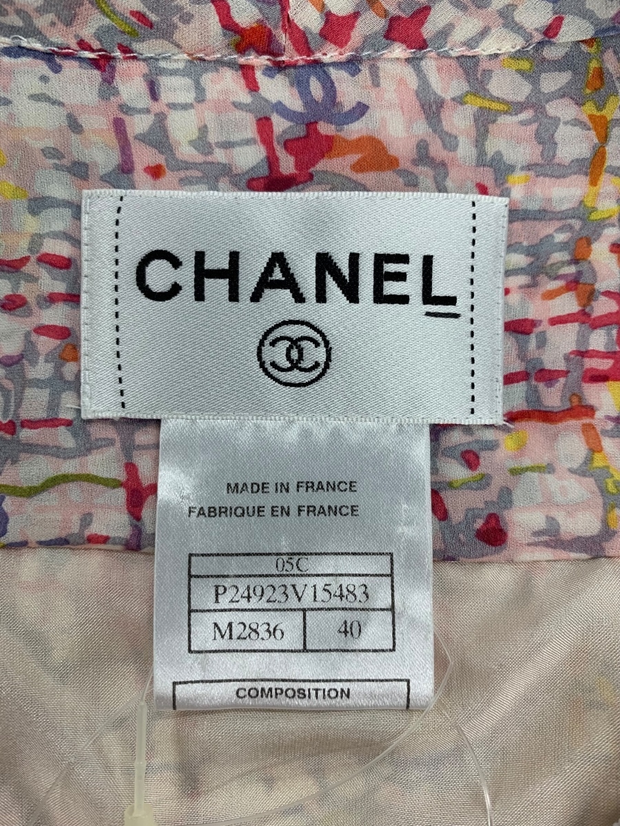  Chanel P24923V15483 One-piece 40 розовый шелк bow Thai 05C IT7TBZNQ5N8R