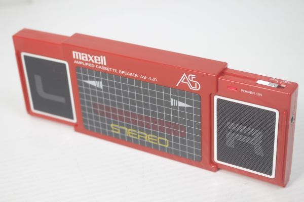 C01//【maxell】AS-420 カセットテープ型スピーカー/maxell　AMPLIFIED CASSETTE SPEAKER　AS-420_画像2