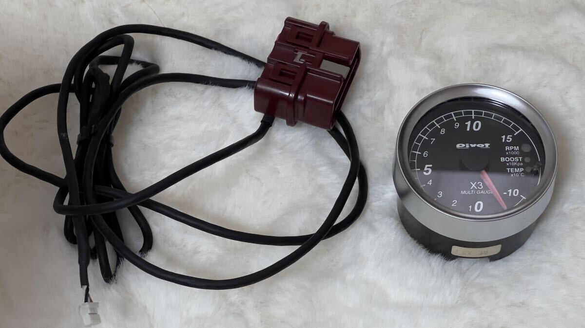 Pivot multi gauge φ60 X3 tachometer sif playing cards boost water temperature additional meter 