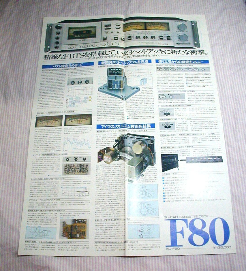 【カタログ】1978(昭和53)年◆AIWA 3ヘッド カセットデッキ AD-F80 専用カタログ◆アイワ/テープデッキ_画像6