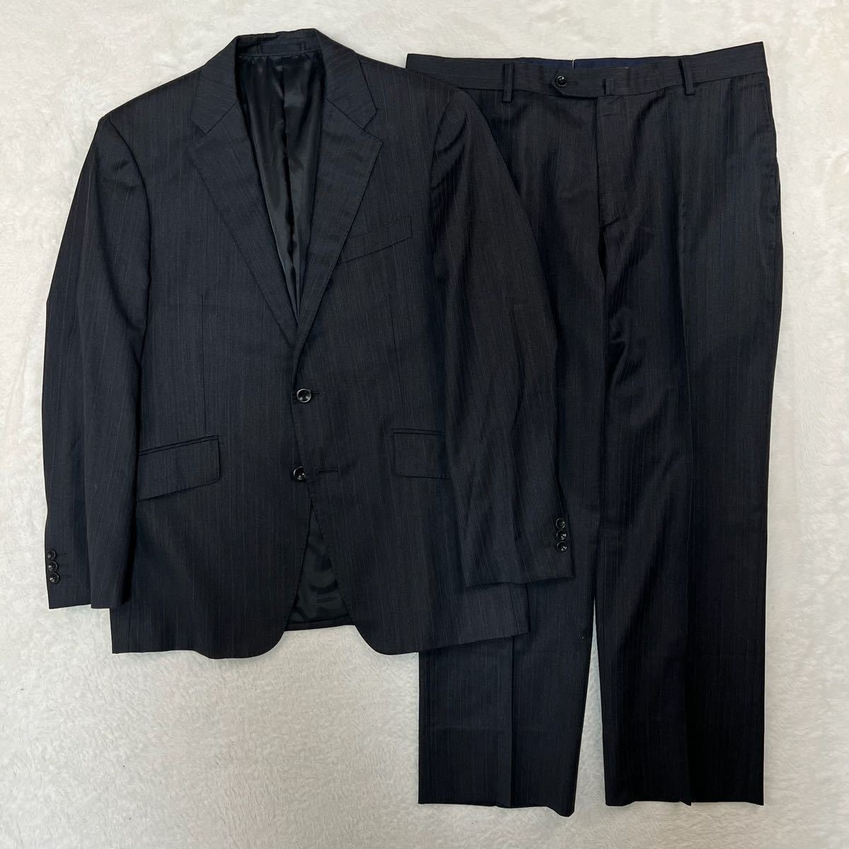pazzo collection パッゾコレクション シルクスーツ セットアップスーツ 上下セット ビジネス ウール 高級 しなやか 光沢感 紳士服 AB5_画像1
