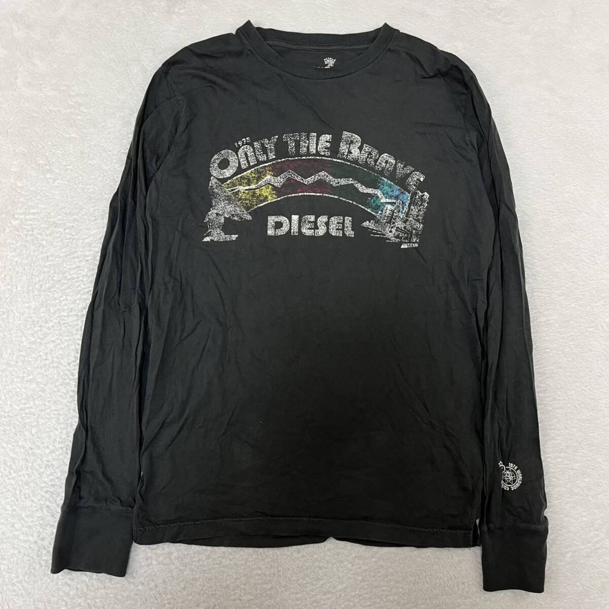 DIESEL ディーゼル コットン100% ロングTシャツ ロンT 長袖 古着 カットソー トップス メンズ M〜L相当_画像1