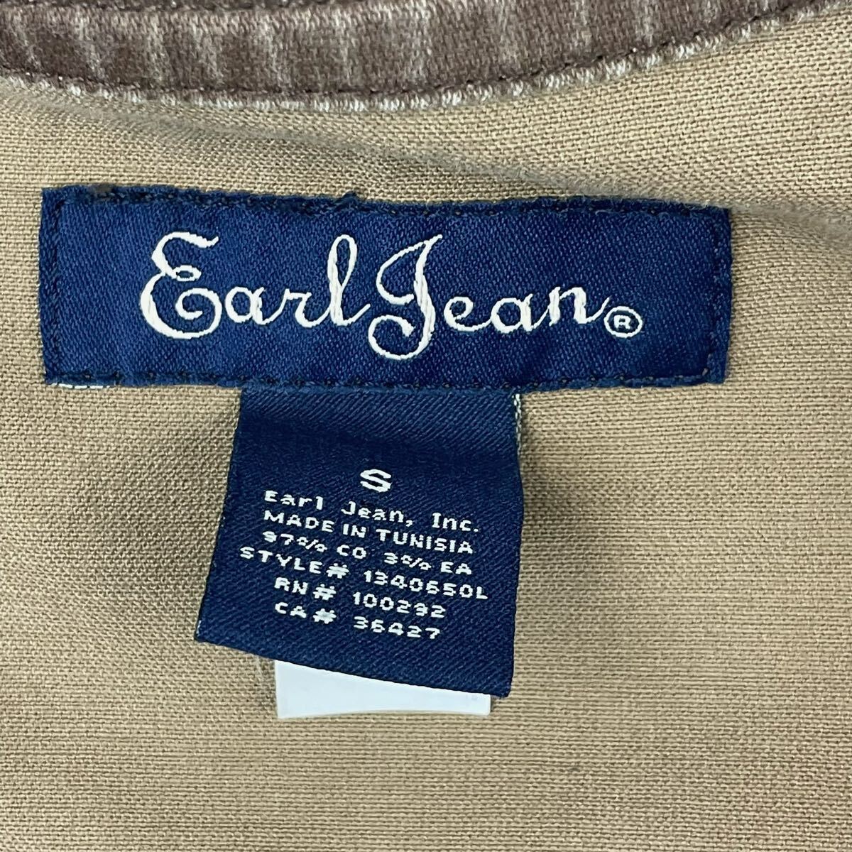 Earl Jean アールジーン Y2K ジップブルゾン ライダースジャケット コットン97% ストレッチ メンズ Sサイズ 00s 国内正規品の画像6