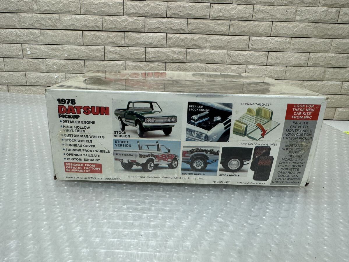 三275☆【未開封】mpc 1978 DATSUN PICKUP プラモデル 1/25 希少品 当時物 シュリンク破れ汚れ有り☆_画像3