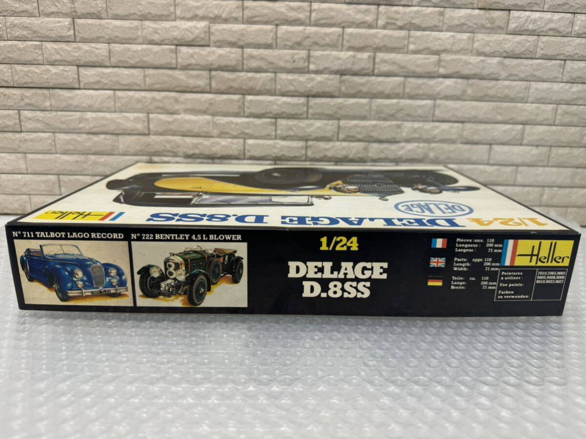  three 159*[ not yet constructed ]Hellere rail 1/24 scale DELAGEdo Large .D.8SS plastic model No.720 that time thing retro barcode none *