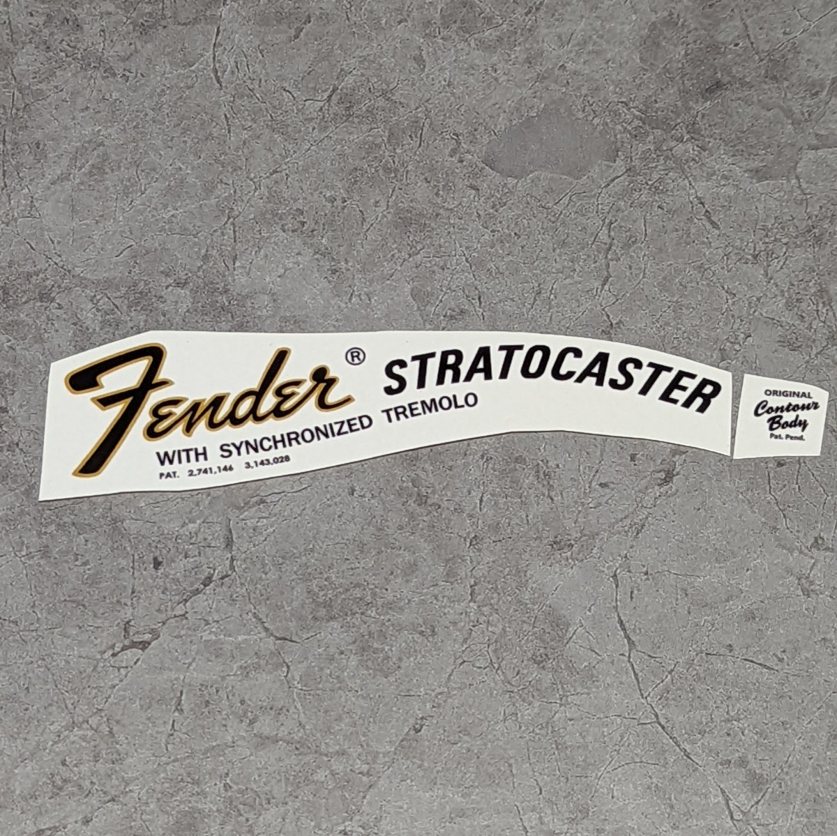 Fender STRATOCASTER 1968-75 水転写デカール ラージヘッド用 モダンロゴの画像1