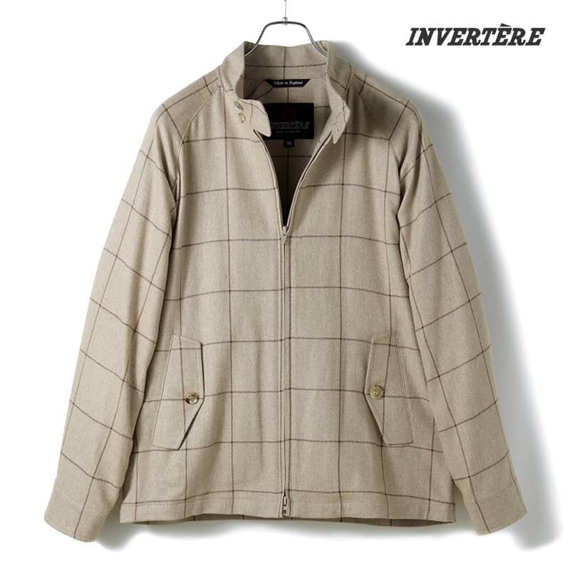 ◆【INVERTERE(インバーティア)/春夏/チェック柄コットンシルクウールスイングトップ型ブルゾン(IV200SCW25041)】[inv2450041-40]