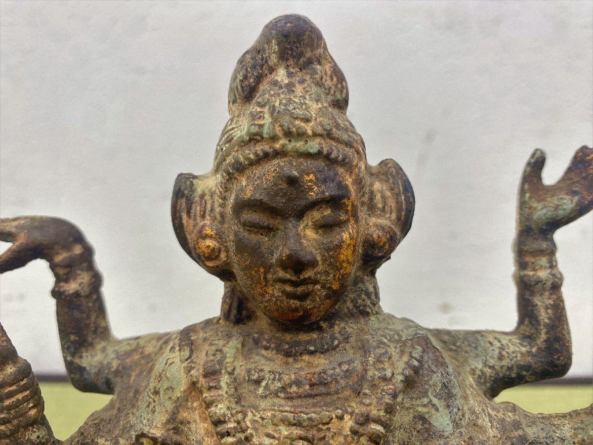 仏教美術 古銅 仏 仏像 坐像 置物 骨董品 美術品 4260wbyN_画像4