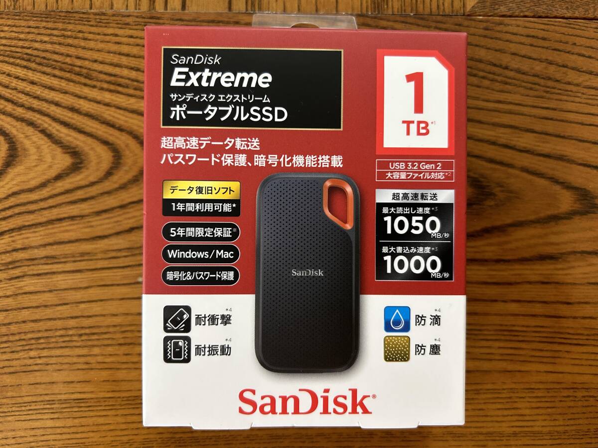 サンディスク エクストリーム ポータブルSSD1TBの画像1