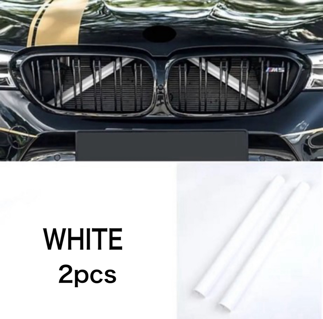 デザイン性UP♪ BMW フロントグリル 補強バー カバー 白 F44 218i 218d M235i xDrive グランクーペ プレイ 2シリーズ_画像1