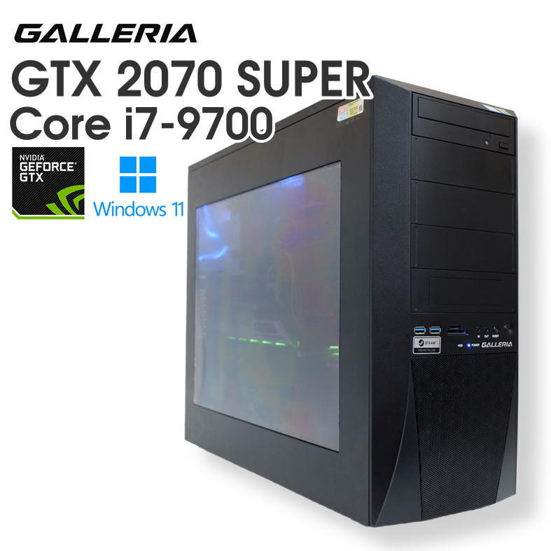 【中古ゲーミングPC】 ドスパラ GALLERIA / RTX 2070 SUPER / Core i7-9700 / 16GB / NVMe SSD 512GB + HDD 1TB / Windows11_画像1