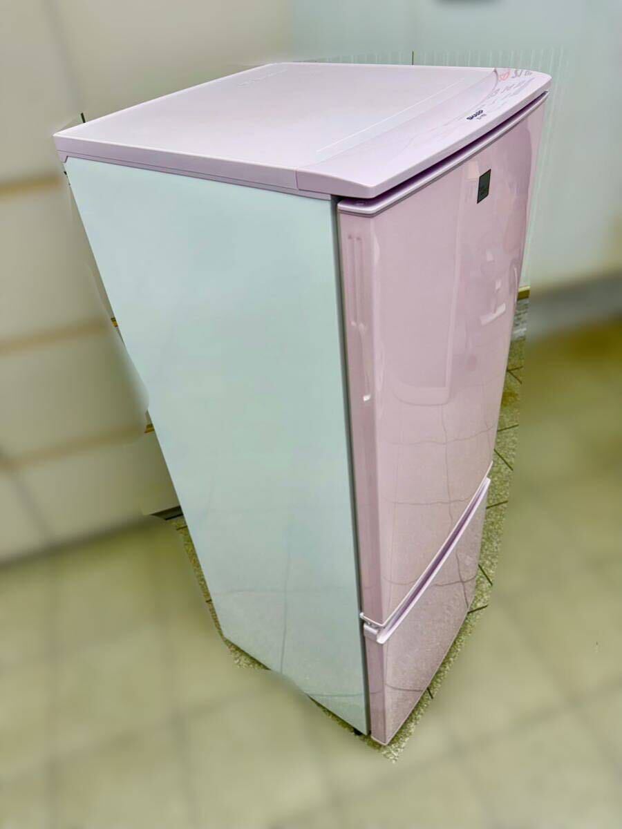  [福岡県] SHARP 2018年製 冷凍冷蔵庫 SJ-17E5-KP 167L シャープ 2ドア冷凍冷蔵庫 ノンフロン冷凍冷蔵庫 つけかえどっちもドア 2ドア の画像2