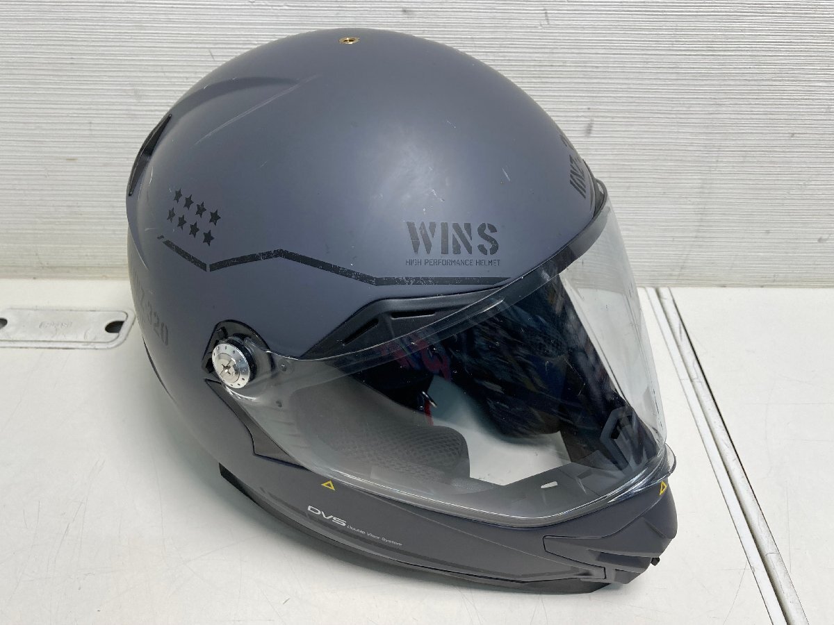 【★99-04-1595】■中古品■WINS ウインズ XROAD COMBAT KNZ-320 Lサイズ オフロード フルフェイス ヘルメット グレー系 2018年製_画像4