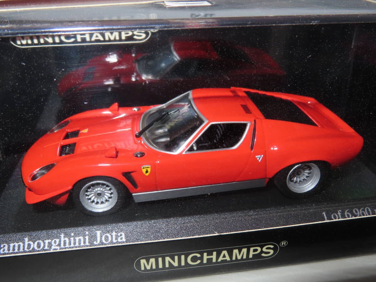ミニカー 1/43 ミニチャンプス 1/43 Lamborghini Jota 1970(レッド) _画像3