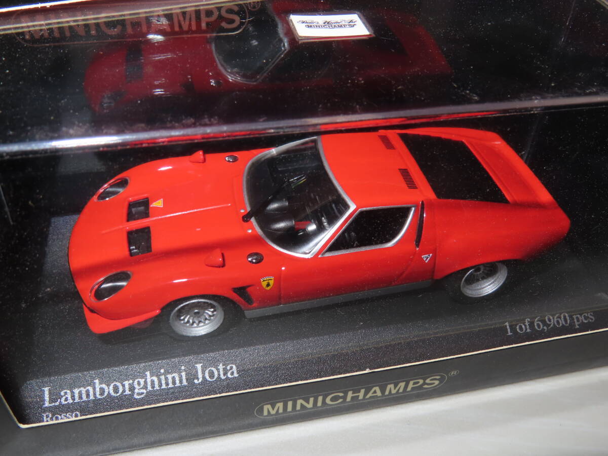 ミニカー 1/43 ミニチャンプス 1/43 Lamborghini Jota 1970(レッド) _画像1
