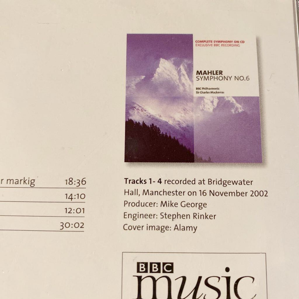 BBC MUSIC MAGAZINE マッケラス/BBCフィル マーラー 交響曲 6番 悲劇的 2002 LIVE_画像4