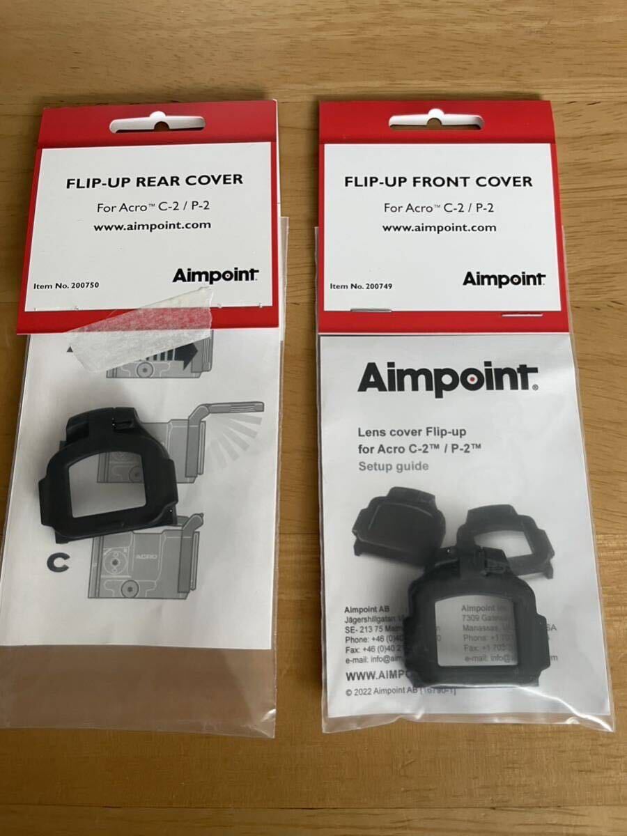 実物 Aimpoint acro p-2 正規品 と FrontとRear Clear Lens Cover 正規品の画像8