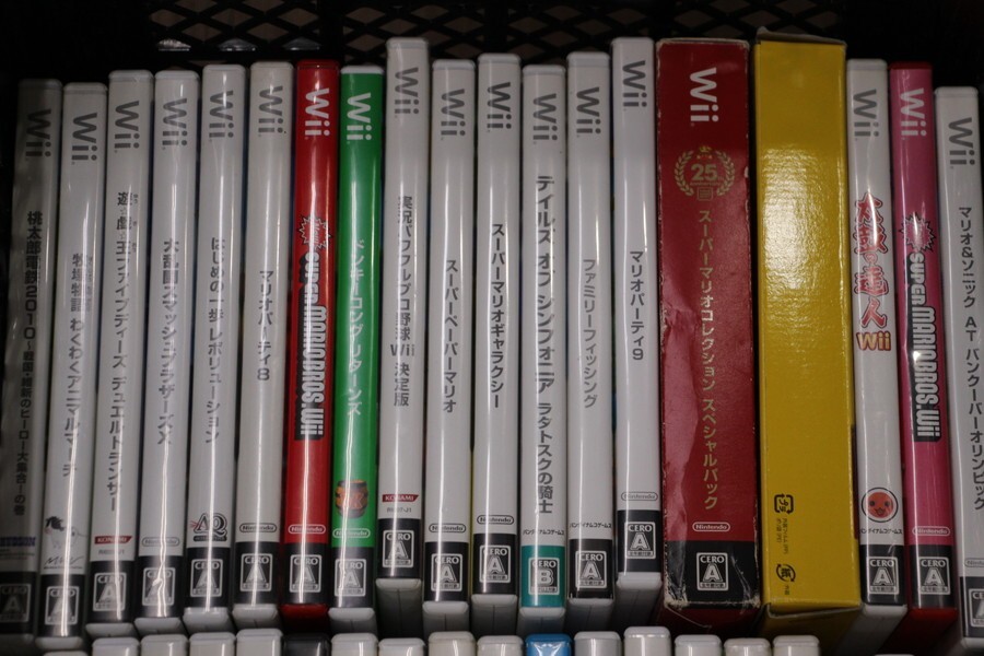 031 k1614 Wii WiiU GCソフト ぷよぷよテトリス マリオカートWii カービィのエアライド 他 83本セット ジャンク_画像2