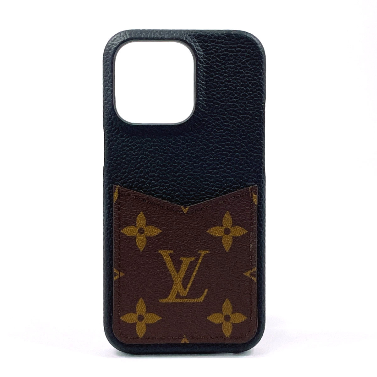 ルイヴィトン LOUIS VUITTON M81224 IPHONE バンパー 13 PRO モノグラムキャンバス/レザー ブラック スマホケース iPhoneケース