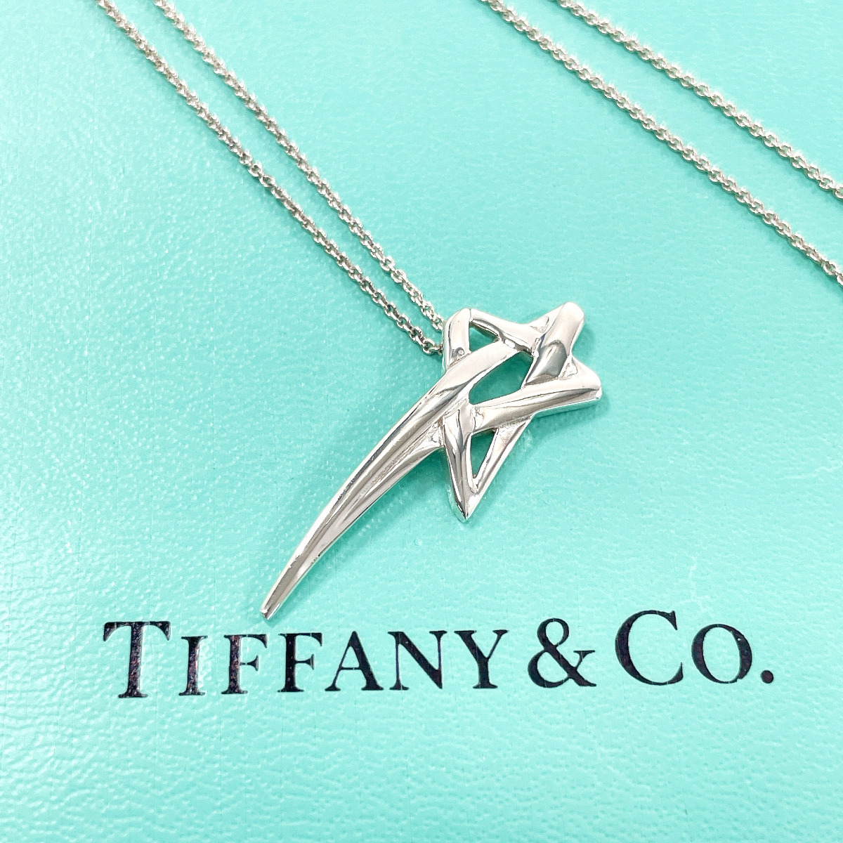 ティファニー TIFFANY&Co. ネックレス シューティングスター 星 パロマピカソ シルバー925 アクセサリー 新品仕上げ済み_画像2