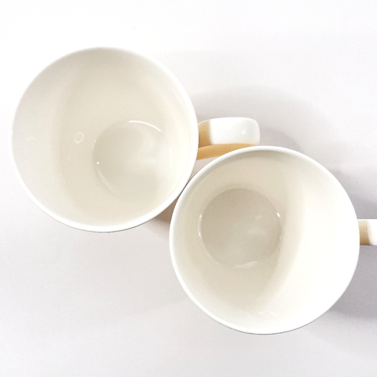 ティファニー TIFFANY&Co. マグカップ ピンクチューリップ フラワー ペア 2個セット 陶器 イエロー 日本製_画像3