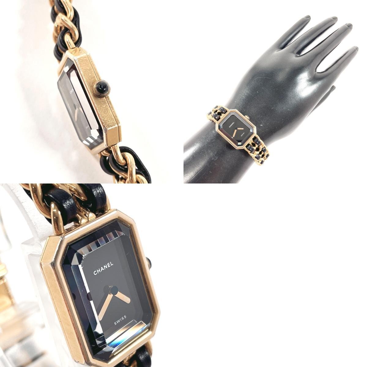 ★1円～★シャネル CHANEL 腕時計 H0001 プルミエール GP/レザー ゴールド クオーツ ヴィンテージの画像10