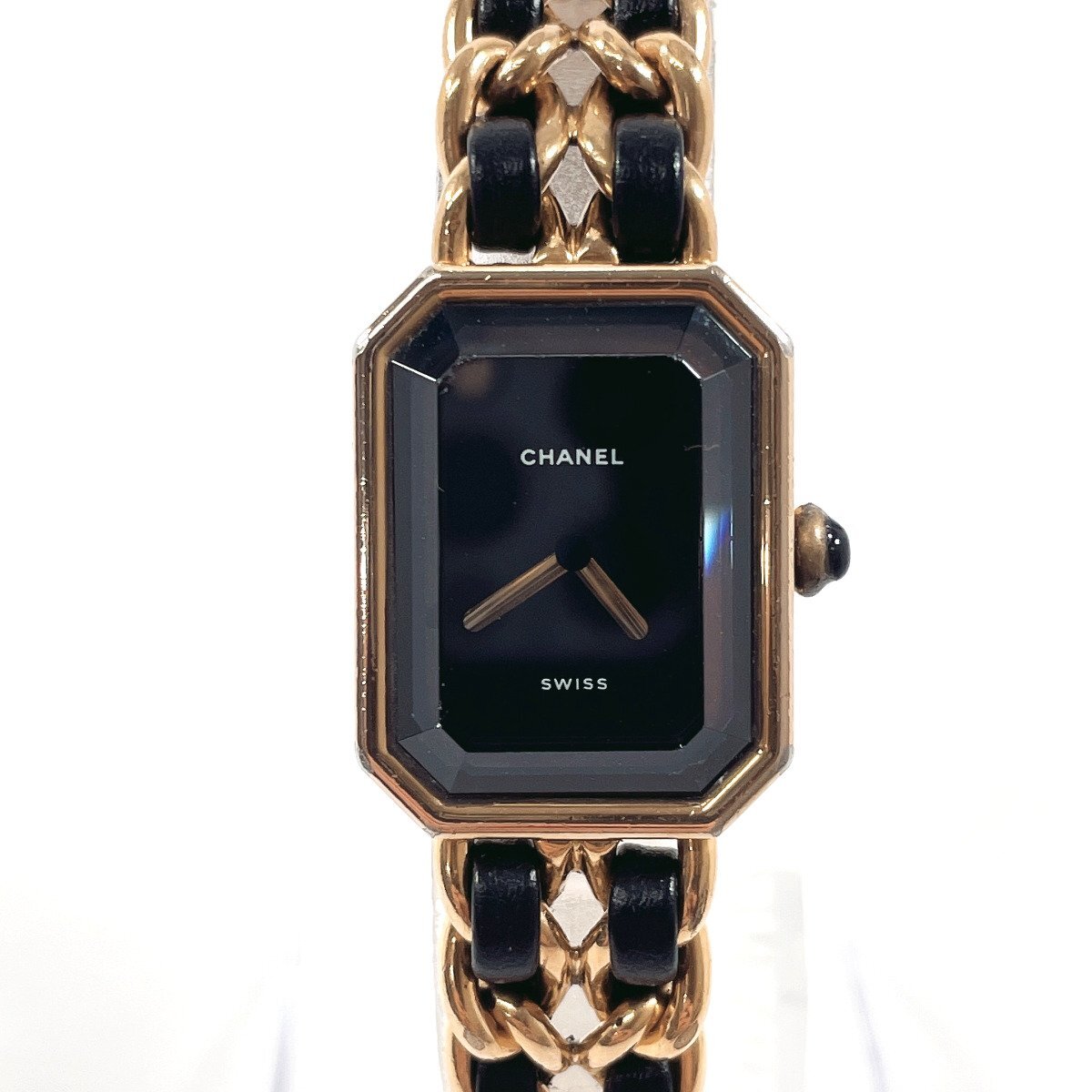★1円～★シャネル CHANEL 腕時計 H0001 プルミエール GP/レザー ゴールド クオーツ ヴィンテージの画像1