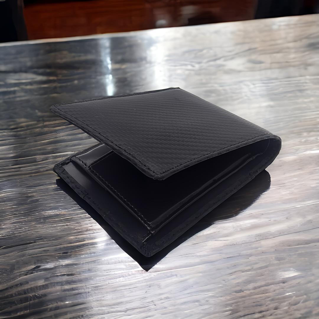 二つ折り財布 内装：黒 メンズ レディース BOX型小銭入れ カードケース_画像4
