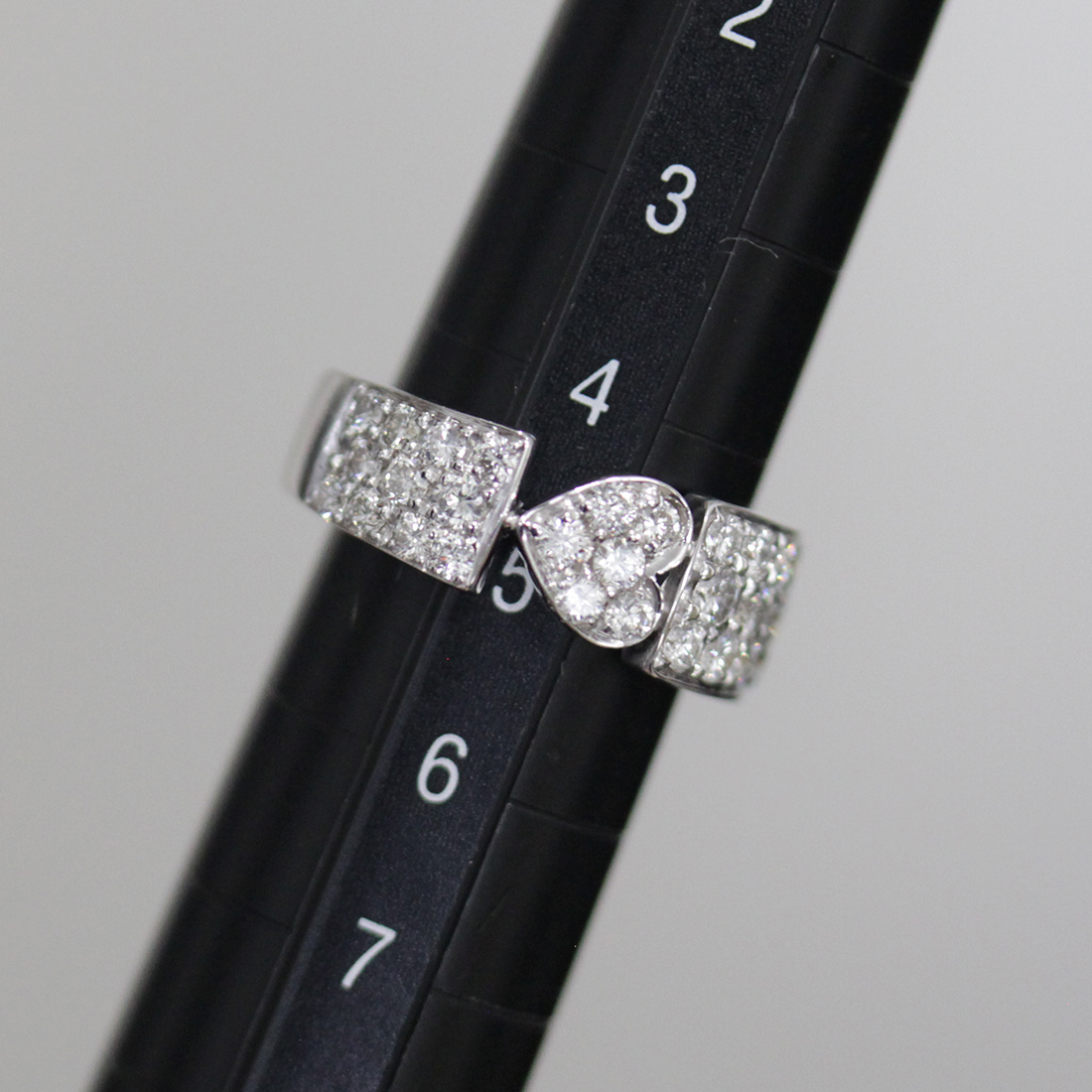  Piaget Jeury eto Heart pave diamond ring 4 number K18WG special price * ring PIAGET Pinky new goods finish settled 5501A