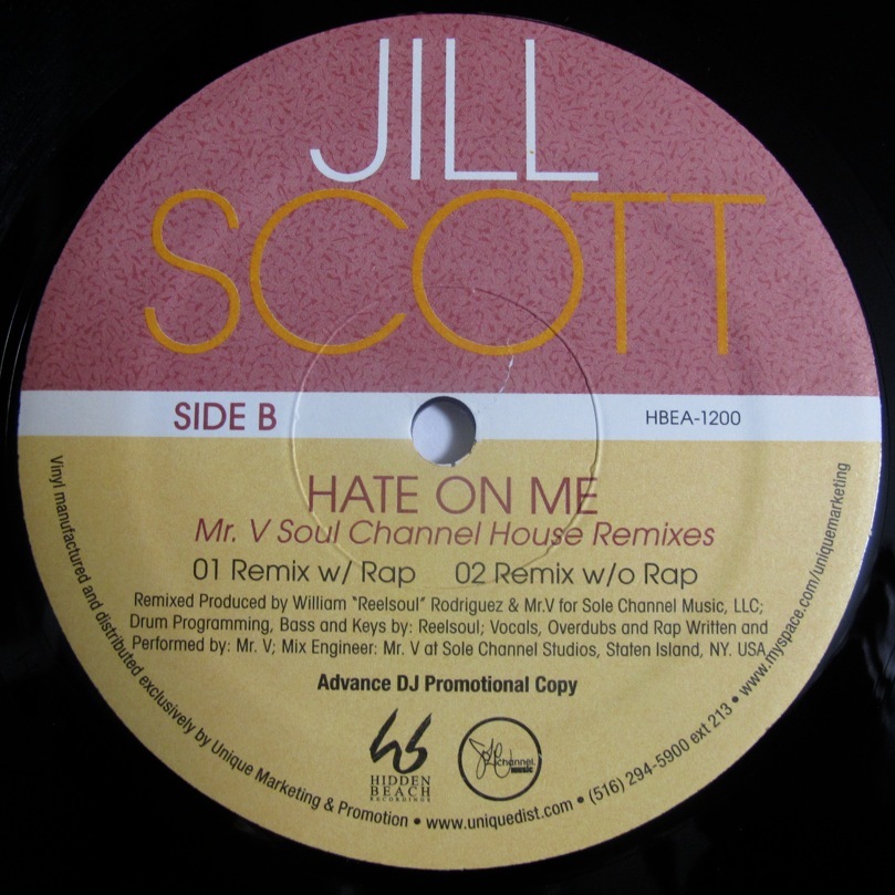 JILL SCOTT - HATE ON ME US盤12インチ (2007年 / HIDDEN BEACH) (R&B / NEO SOUL / HOUSE)_画像4