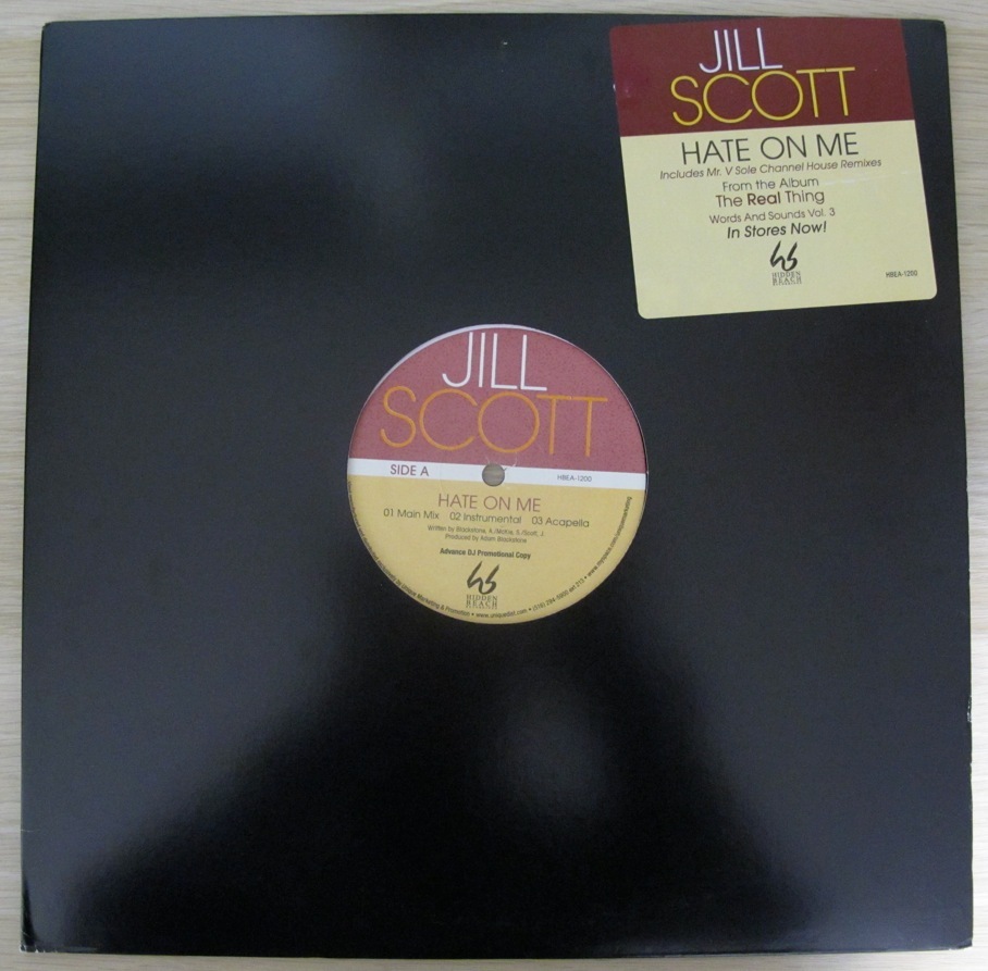 JILL SCOTT - HATE ON ME US盤12インチ (2007年 / HIDDEN BEACH) (R&B / NEO SOUL / HOUSE)_画像1