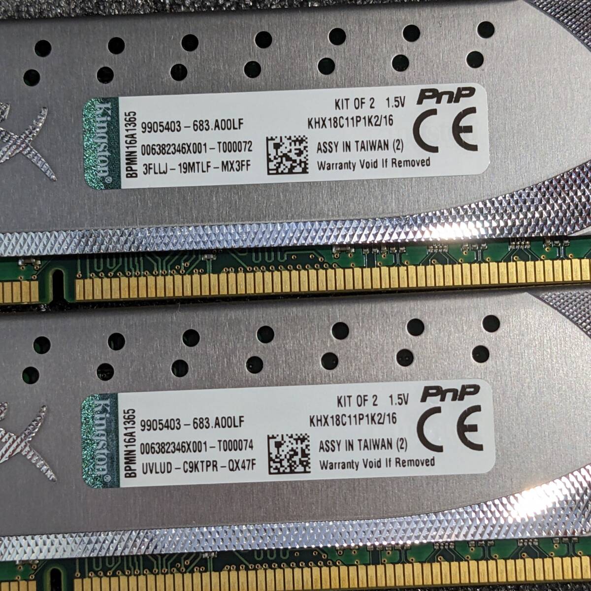 【中古】DDR3メモリ 32GB(8GB4枚組) Kingston HyperX KHX18C11P1K2/16(KHX1866C11D3/8G) [DDR3-1866 PC3-14900]_画像5