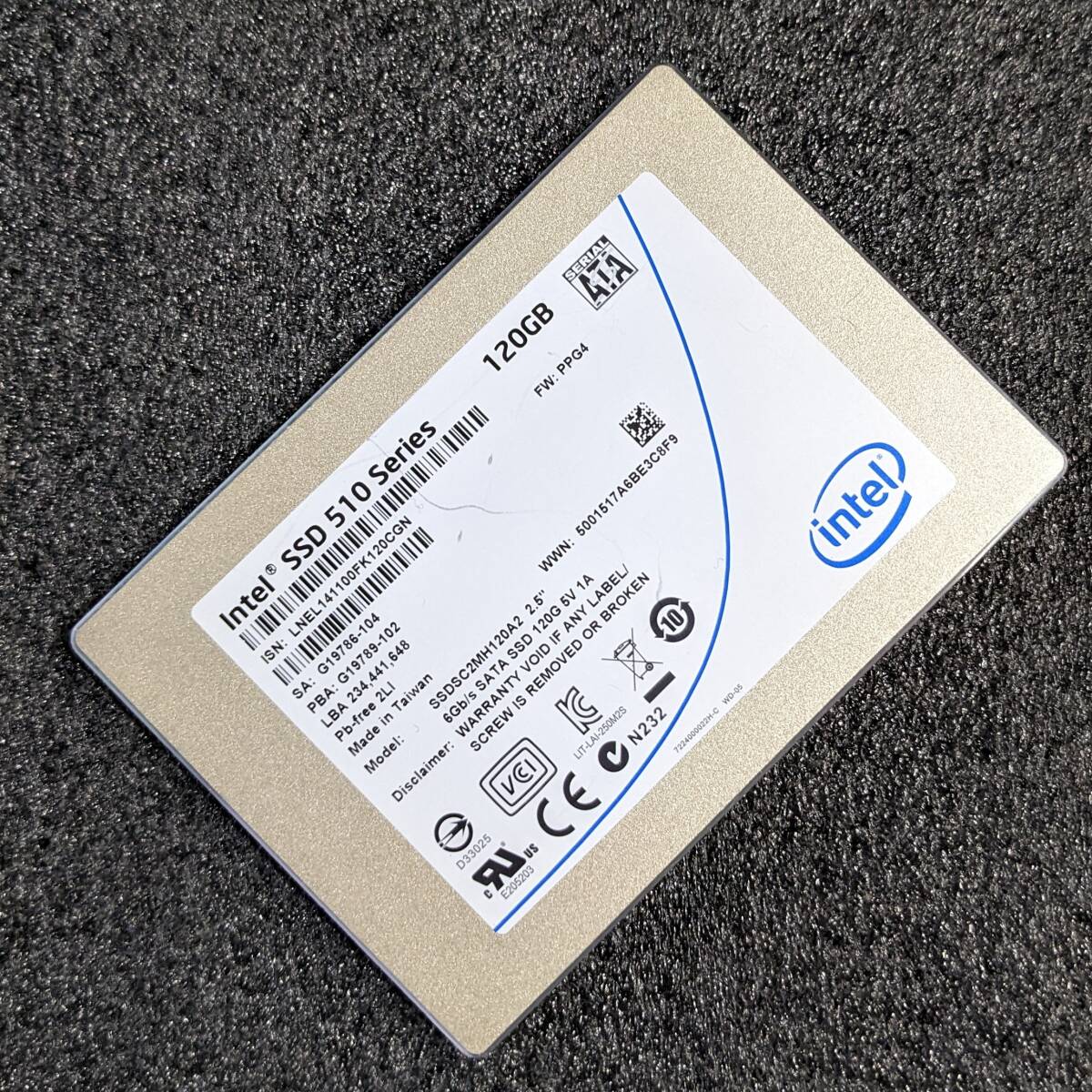 【中古】Intel SSD 510 Series 120GB SSDSC2MH120A2 [2.5インチ SATA3 9mm厚 MLC]