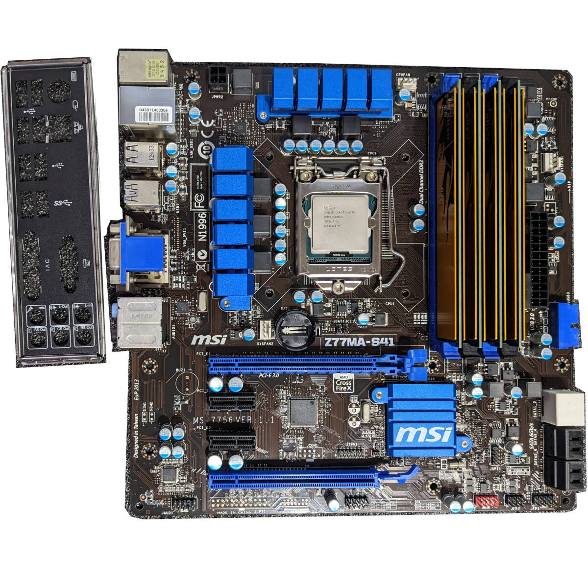 MSI Z77MA-S41 + CPU(i7 3770) メモリ(4GB4=16GB)セット|Yahoo MSI Z77MA-S41 + CPU(i7 3770) メモリ(4GB4=16GB)セット|Yahoo