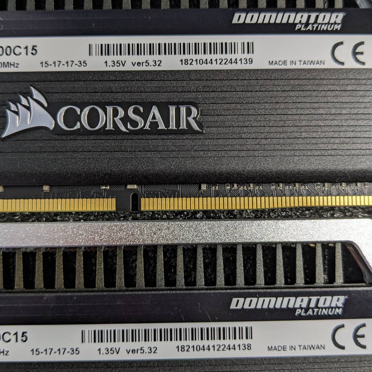 【中古】DDR4メモリ 16GB(8GB2枚組) CORSAIR DOMINATOR PLATINUM CMD16GX4M2B3000C15 [DDR4-3000 PC4-24000]_画像7