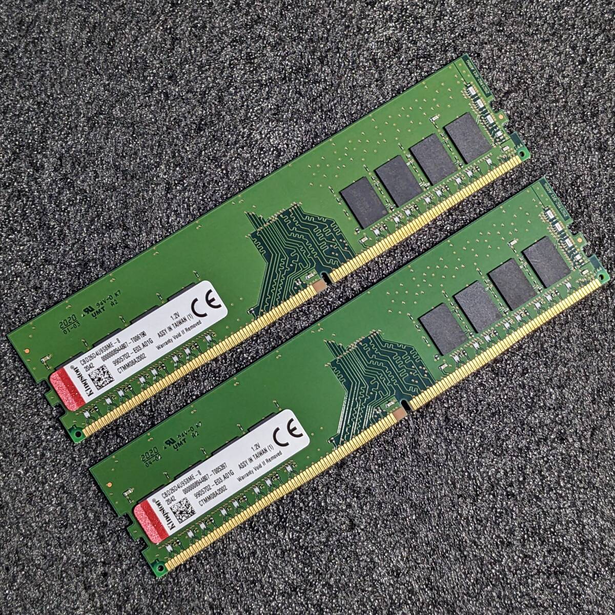 【中古】DDR4メモリ 16GB(8GB2枚組) Kingston CBD26D4U9S8ME-8 [DDR4-2666 PC4-21300]_画像1