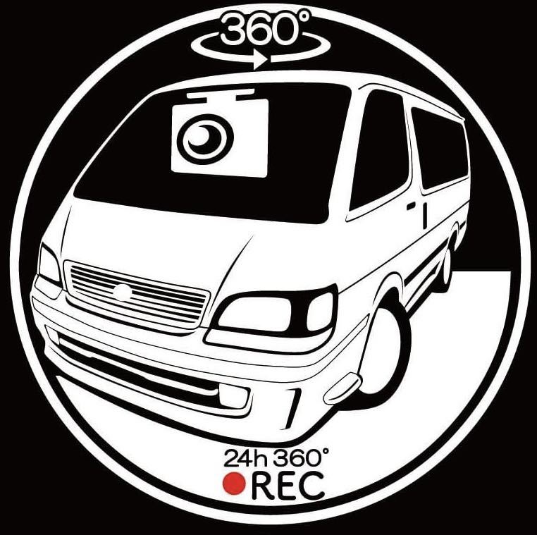  цвет модификация возможно Hiace 100 серия средний период do RaRe ko регистратор пути (drive recorder) стикер Toyota 360°