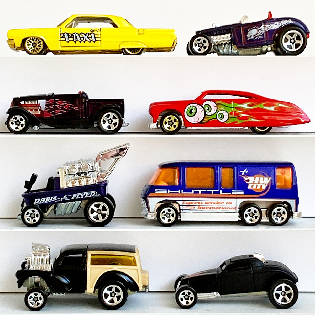 1/64 ホットウィール '64 インパラ パープルパッション ラジオフライヤー Hot Wheels Chevy Impala Radio Flyer Wagon etc. 8台セット_画像1