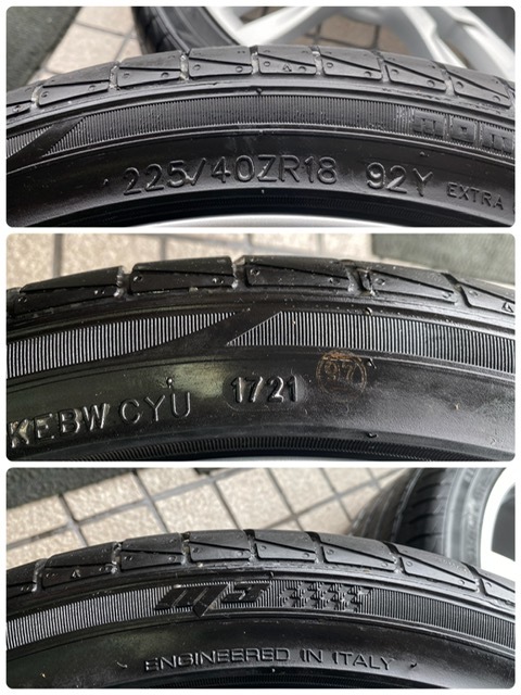 流用サイズ 美品 BMW 3シリーズ(F30,F31)オプション純正 スタースポーク441M 8/8.5J‐18インチ ET34/47 PCD120 1シリーズ F20,F22 E90,E46_画像10