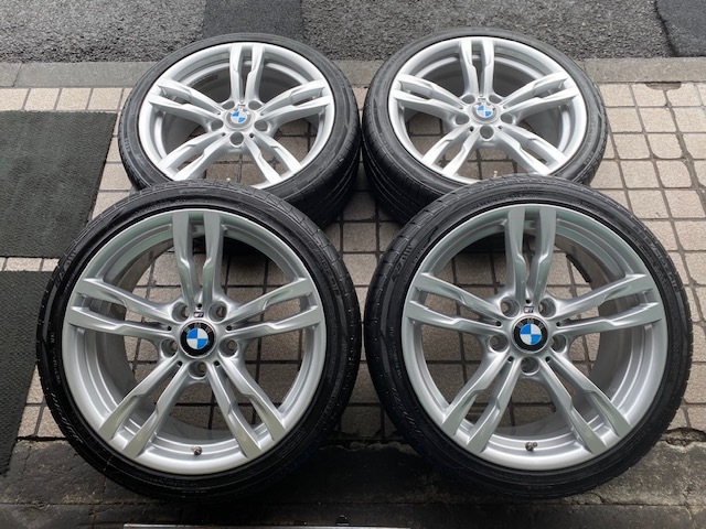 流用サイズ 美品 BMW 3シリーズ(F30,F31)オプション純正 スタースポーク441M 8/8.5J‐18インチ ET34/47 PCD120 1シリーズ F20,F22 E90,E46_画像1