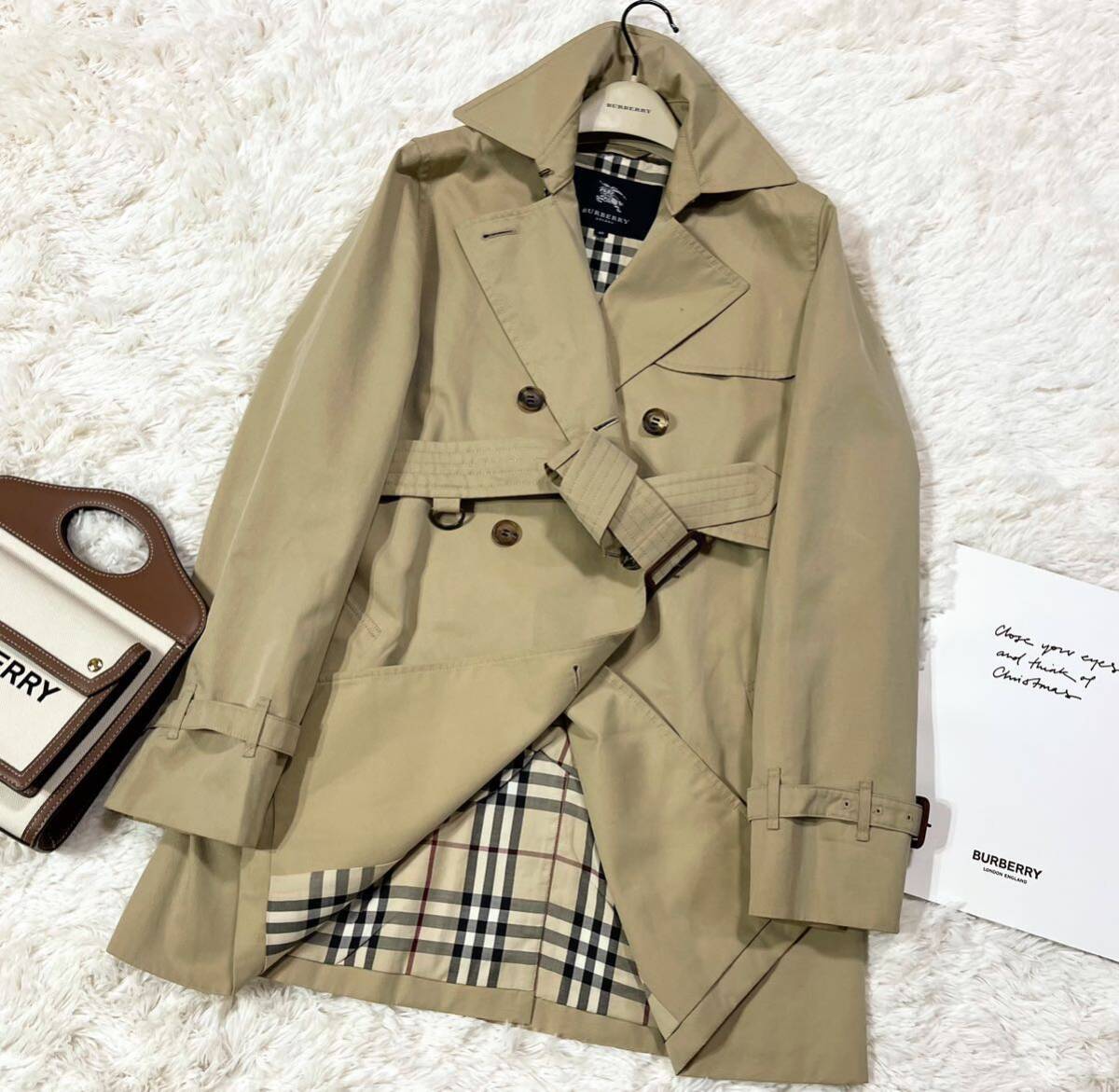 大きいサイズ バーバリー BURBERRY バーバリーロンドン トレンチコート スプリングコート ノバチェック 旅行 通勤 40_画像4