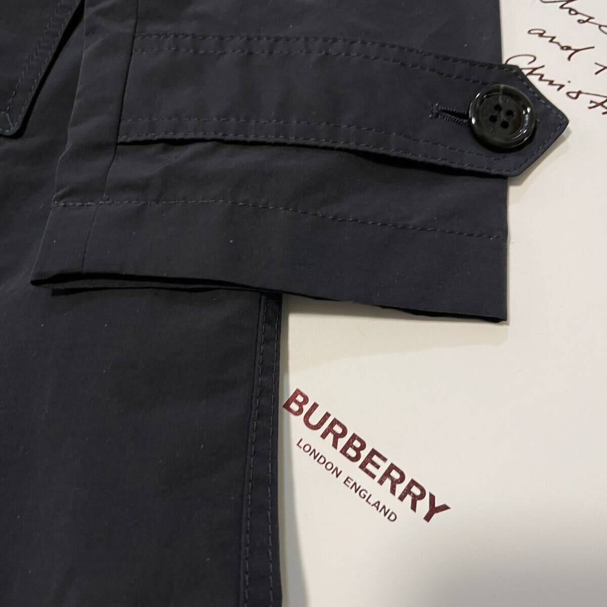 大きいサイズ 美品 バーバリー BURBERRY バーバリーロンドン ステンカラーコート トレンチコート スプリングコート ノバチェック 42 XL_画像10