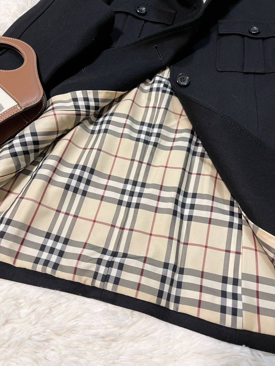 大きいサイズ 新品同様 BURBERRY バーバリー バーバリーロンドン ジャケットコート ジャケット ノバチェック ブラック 40の画像9